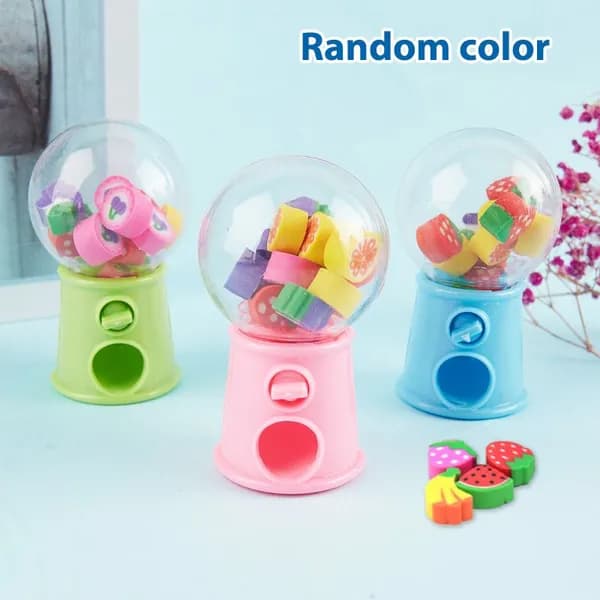 Ластик для машины gacha в форме фрукта, случайно выпущенный ластик
