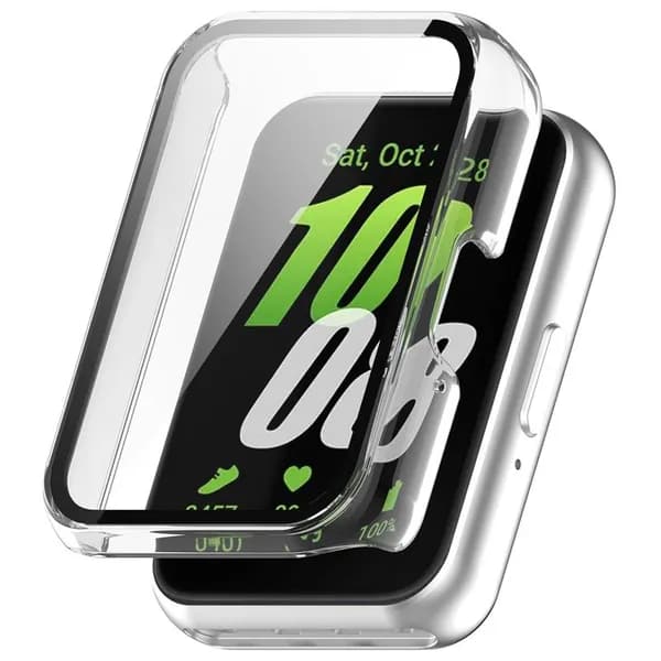 чехол для Samsung galaxy fit 3 Гладкий корпус жесткий PC fit3 полным покрытием Защитная пленка стекло SM-R390 Матовый футляр