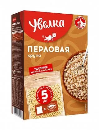 Крупа перловая в варочных пакетиках Увелка, 400г х2шт