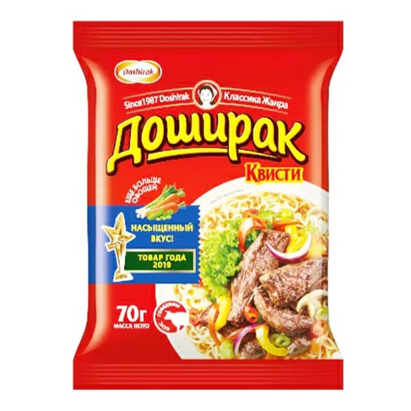 Лапша Doshirak Квисти со вкусом говядины 70 г