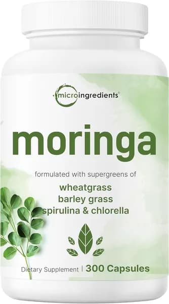 Микро компонент Moringa 300 семена, содержащие травы пшеницы, травы ячменя, спирулины и микроводоросли