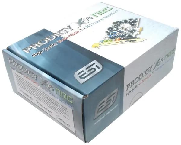 Звуковая карта ESI Prodigy X-Fi NRG GRA-09001 Box Retail для РАБОТЫ СО ЗВУКОМ разъём PCI-E x1 для современных компьютеров