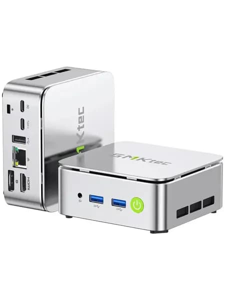 GMKtec Мини-ПК G10 (AMD Ryzen 5 3500U, RAM 16 ГБ, SSD 512 ГБ, AMD Radeon Graphics, Windows), G10/3500U/16GB+512GB, серебристый