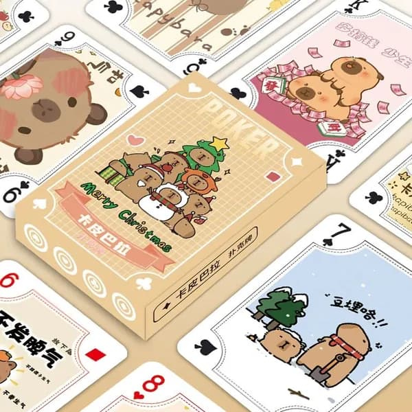 Милые игральные карты Капибара - Настольная игра для дома и вечеринок