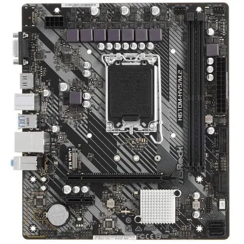 ASRock H610M-HVS/M.2 R2.0 [LGA 1700, Intel H610, 2xDDR4-3200 МГц, 1xPCI-Ex16, 1xM.2, Micro-ATX], Материнская плата