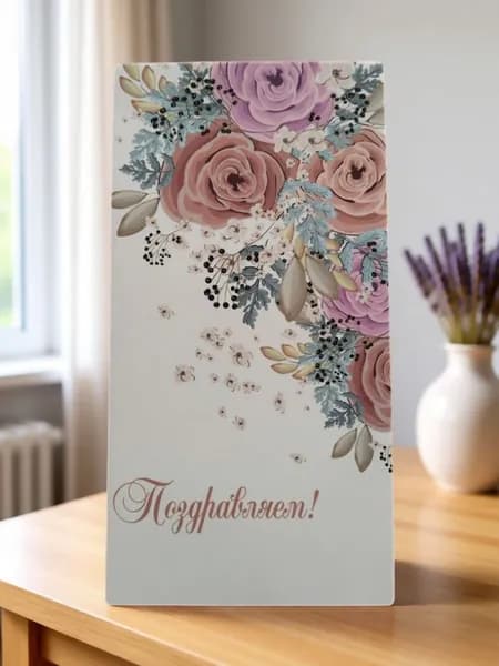 Конверт для денег и сертификатов "Поздравляем!"