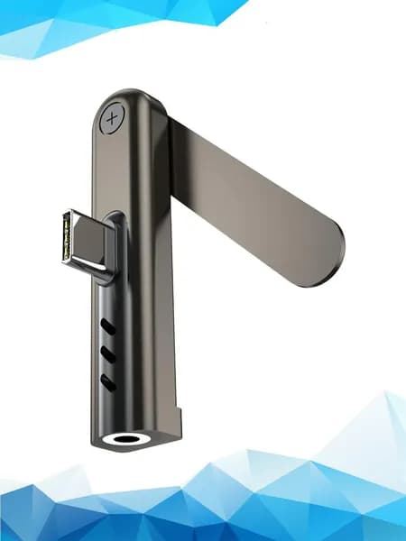 Портативный USB-C 3,5 мм адаптер со встроенной подставкой