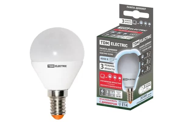 TDM Electric Лампочка, 6 Вт, Светодиодная