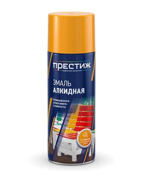 Аэрозольная алкидная эмаль "Престиж" - темно-серая, 425мл