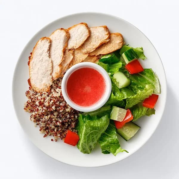 Салат Фитнес боул с киноа и курицей 210 г, Ozon fresh