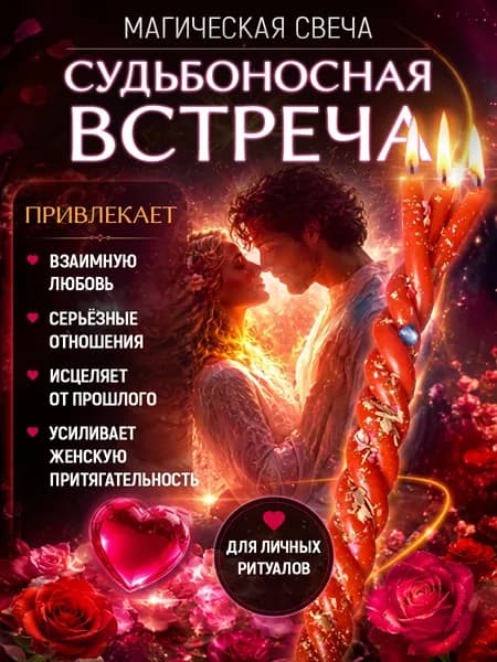 свечи восковые магические СУДЬБОНОСНАЯ ВСТРЕЧА. Свечи магические восковые программные ритуальные с травами
