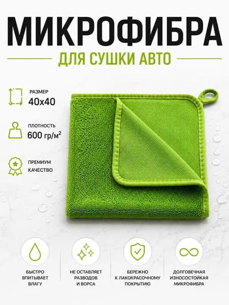 Микрофибра для авто 40х40 см 650 GSM