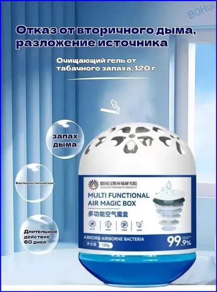 Качественный сорбент для удаления табачного аромата, экологичный поглотитель дыма и контейнер применяется для очистки воздуха.