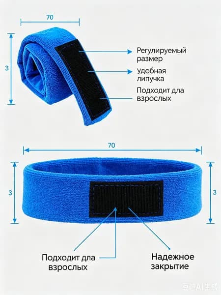 Повязка на голову защита от химической завивки