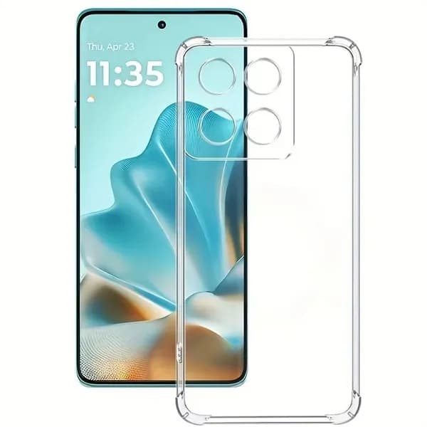для Motorola Moto Edge 60S чехол Прозрачный силиконовый чехол для телефона с защитой от падения