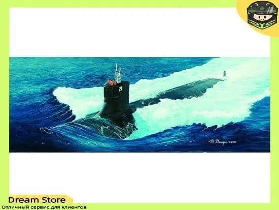 Trumpeter 05904 1/144 Американская ударная подводная лодка класса "Морской волк"