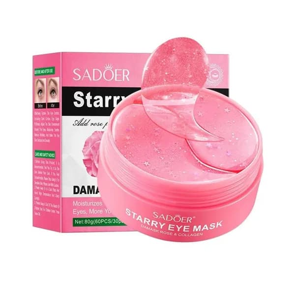 SADOER Патчи для глаз гидрогелевые с экстрактом розы и коллагеном, Srarry Collagen Eye mask. 30 пар.