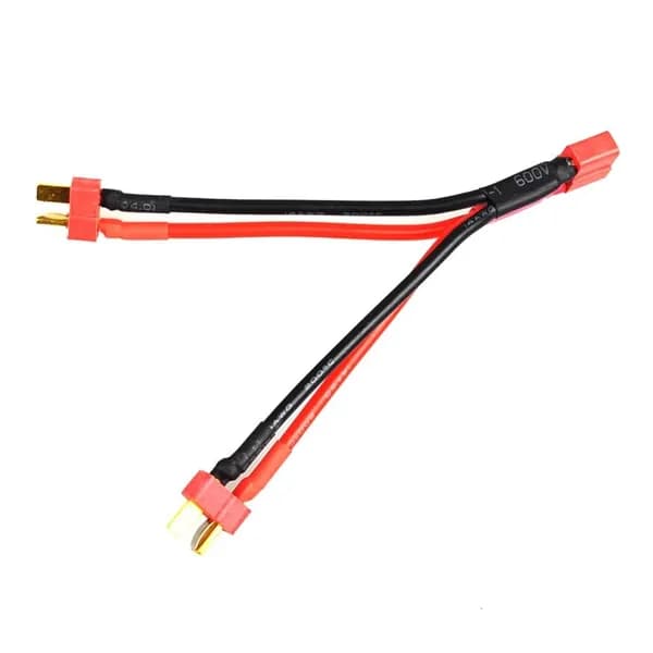 Параллельный кабель T Plug адаптер 1 Female на 2 Male разветвитель для 2S-6S литиевых батарей