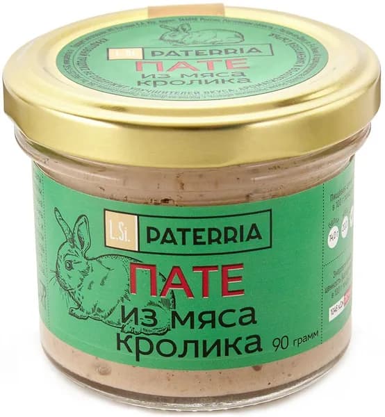 Пате PATERRIA из мяса кролика 90г