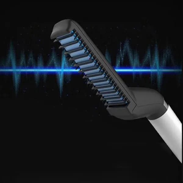 Расчёска для укладки и завивки волос чёрная с функцией нагрева, складная, для домашнего и путешественного использования