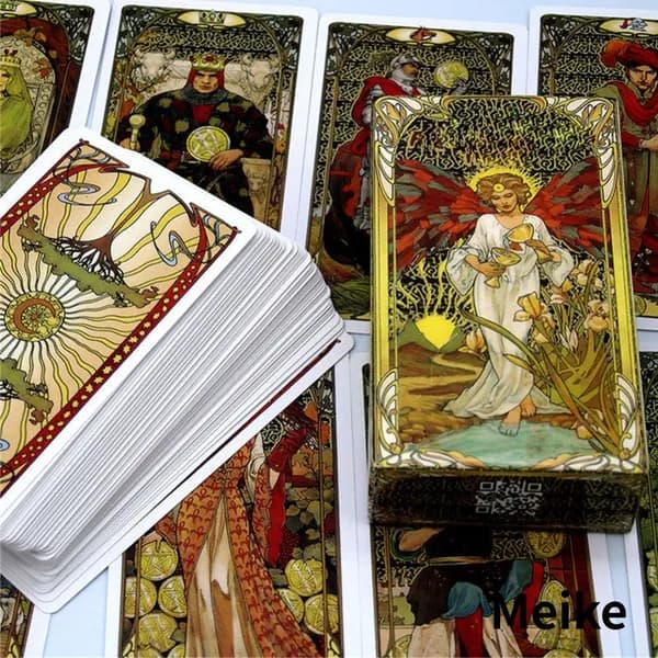 Колода Таро Golden Art Nouveau из плотной мелованной бумаги, 78 карт