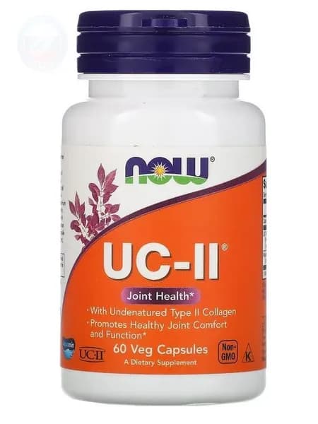 Коллаген 2 типа неденатурированный NOW Collagen UC-II, 60 растительных капсул, для связок, суставов, хрящей, кожи