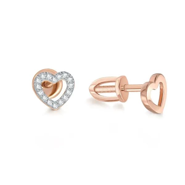 Серьги женские с фианитами из красного золота 585 пробы 585GOLD