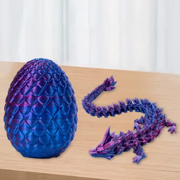 набор дракон и яйцо, 3D печать, лазерный фиолетовый цвет
