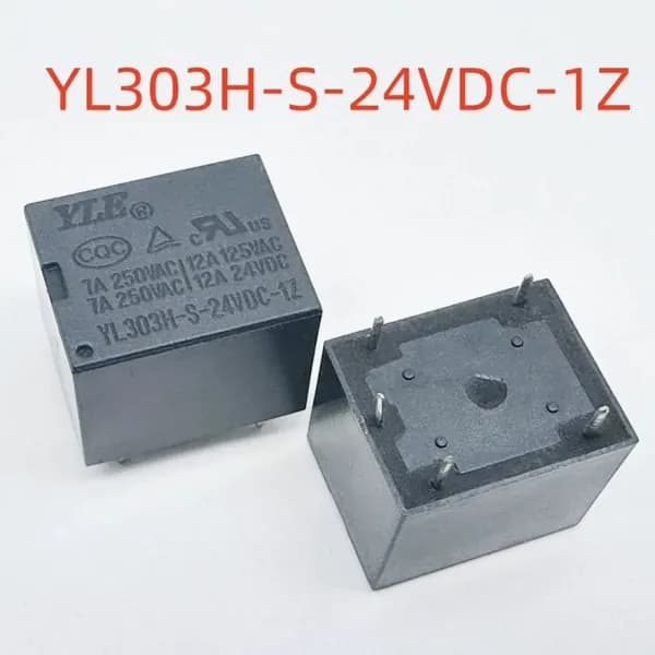 2pcs Электромеханическое реле YL303H-S-24VDC-1Z, 5В пост. тока, 5-контактное, 1NO/1NC