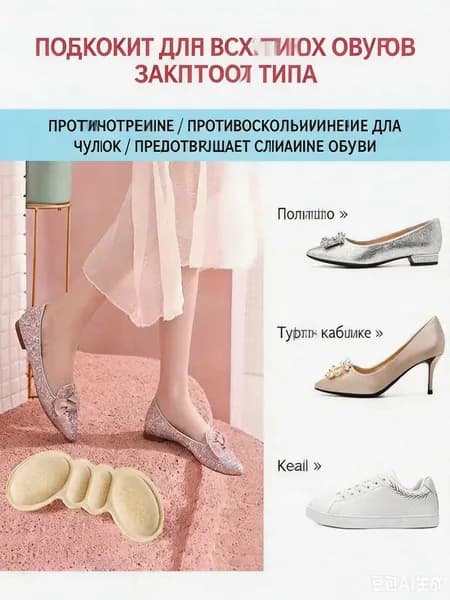 Наклейки противоскользящие на подошву 2 шт