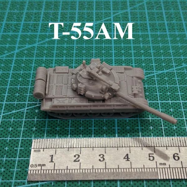 Миниатюрная модель танка в масштабе 1:144, напечатанная на 3D-принтере, из смолы, советские основные боевые танки Второй мировой войны T34/KV1 /IS2/T26, Россия Т72/Т80/Т90