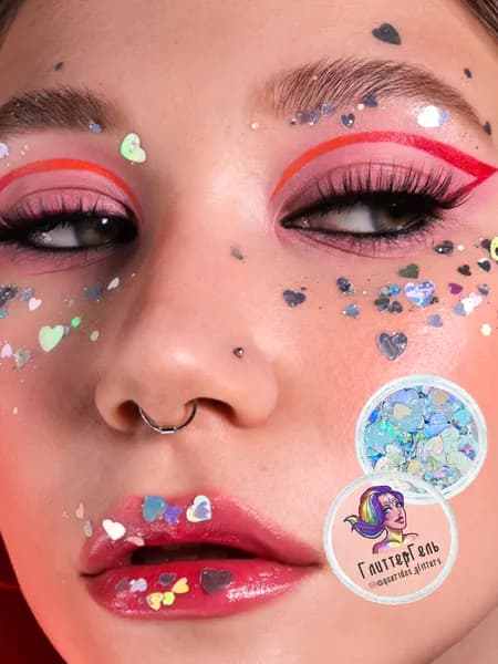 Queridos Glitters Глиттер Гель. Блёстки для лица и тела. Цвет "Купидон" 3 мл