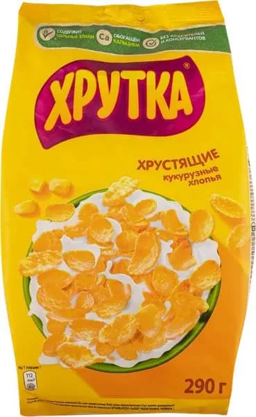 Хлопья кукурузные Хрутка хрустящие Сириал Партнерс Рус м/у, 290 г