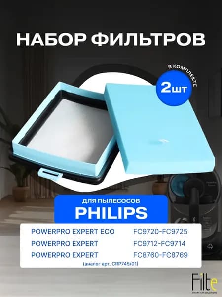 Набор фильтров CRP745 01 для пылесосов Philips FC8760-FC8769