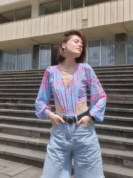 Купальник слитный женский с длинными рукавами