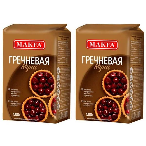 Makfa Мука гречневая, 500 г, 2 уп