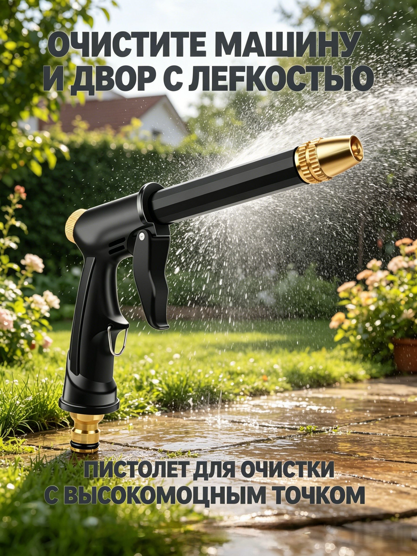 Автомобильные и бытовые очистители высокого давления, многофункциональные пистолеты-распылители с регулируемым давлением