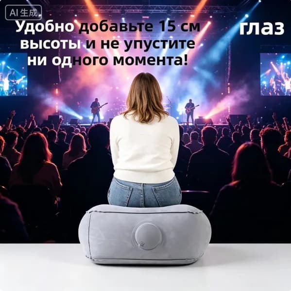 Пуфик надувной 37х30 см