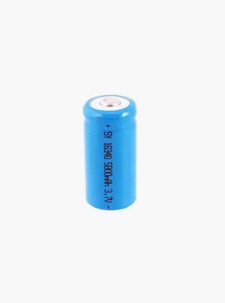 Аккумуляторная банка Li-Ion 16340 (RCR 123A), 3.7 В, 5800 мАч bulk 1 штука