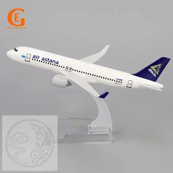 Металлическая Модель Самолета, Эйр Астана Аэробус 320, Казахстан Airbus 320