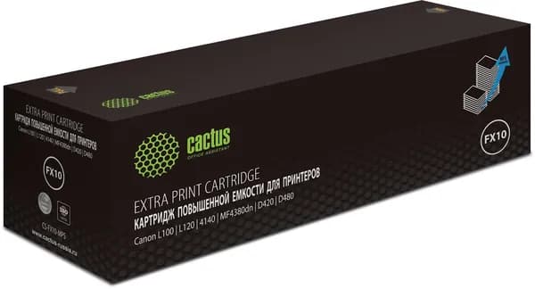 Картридж Cactus CS-FX10-MPS FX-10X черный, для CANON L100/L120/4140/MF4380dn/D420/D480, ресурс до 3000 страниц