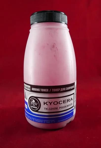 Тонер Black&White, 3000 страниц, цвет пурпурный, для лазерных принтеров и МФУ Kyocera, (KPR-224M-50)