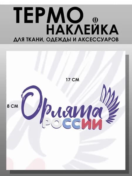 Термонаклейка для одежды. Заплатка " Орлята России"