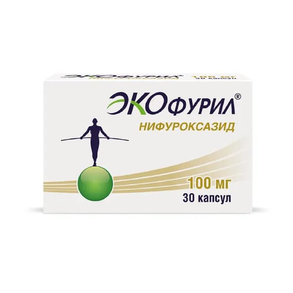 Экофурил, капсулы 100 мг, 30 шт.