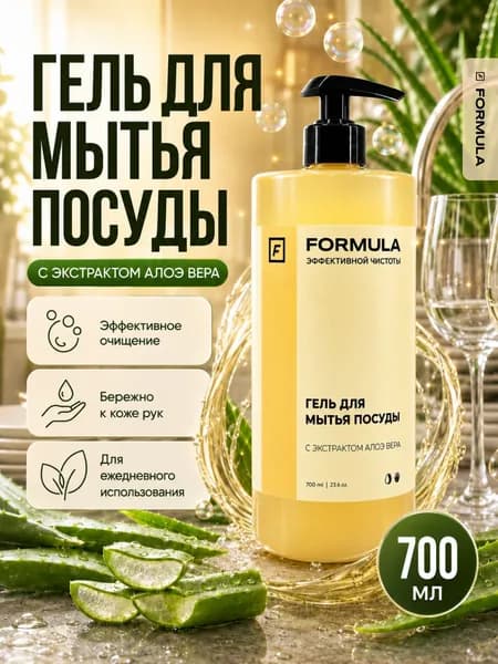 Гель для мытья посуды Formula с экстрактом алоэ вера, 700 мл