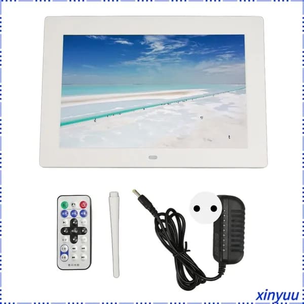 10 Inch Digital Photo Frame, Яркие цвета и высокая четкость изображения, для семейных мероприятий и просмотра Белый европейский стандарт