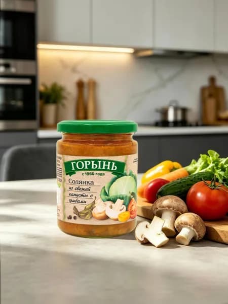 Солянка с грибами (второе), Горынь Беларусь, 420 г