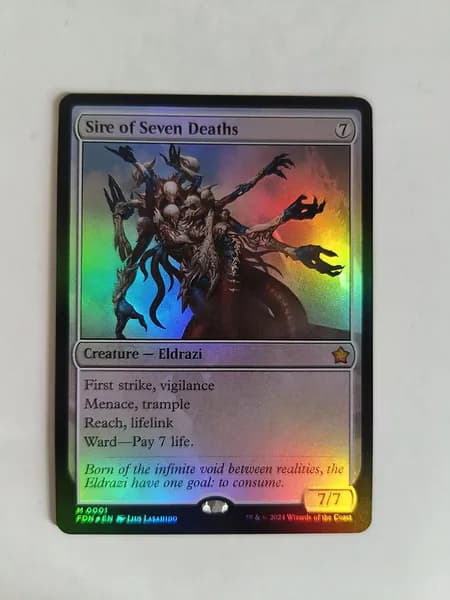 Портативные карты MTG Настройка и прокси высококачественной фольги Семь королей смерти