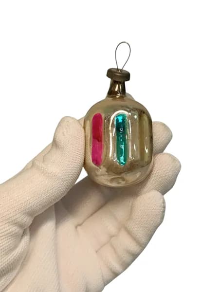 Советская винтажная елочная игрушка, Фонарик. Сделано в СССР.
