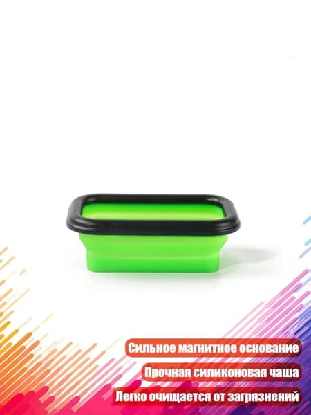 Складной магнитный лоток для винтов, силиконовая чаша для хранения инструментов и деталей, Зеленый - Маленький